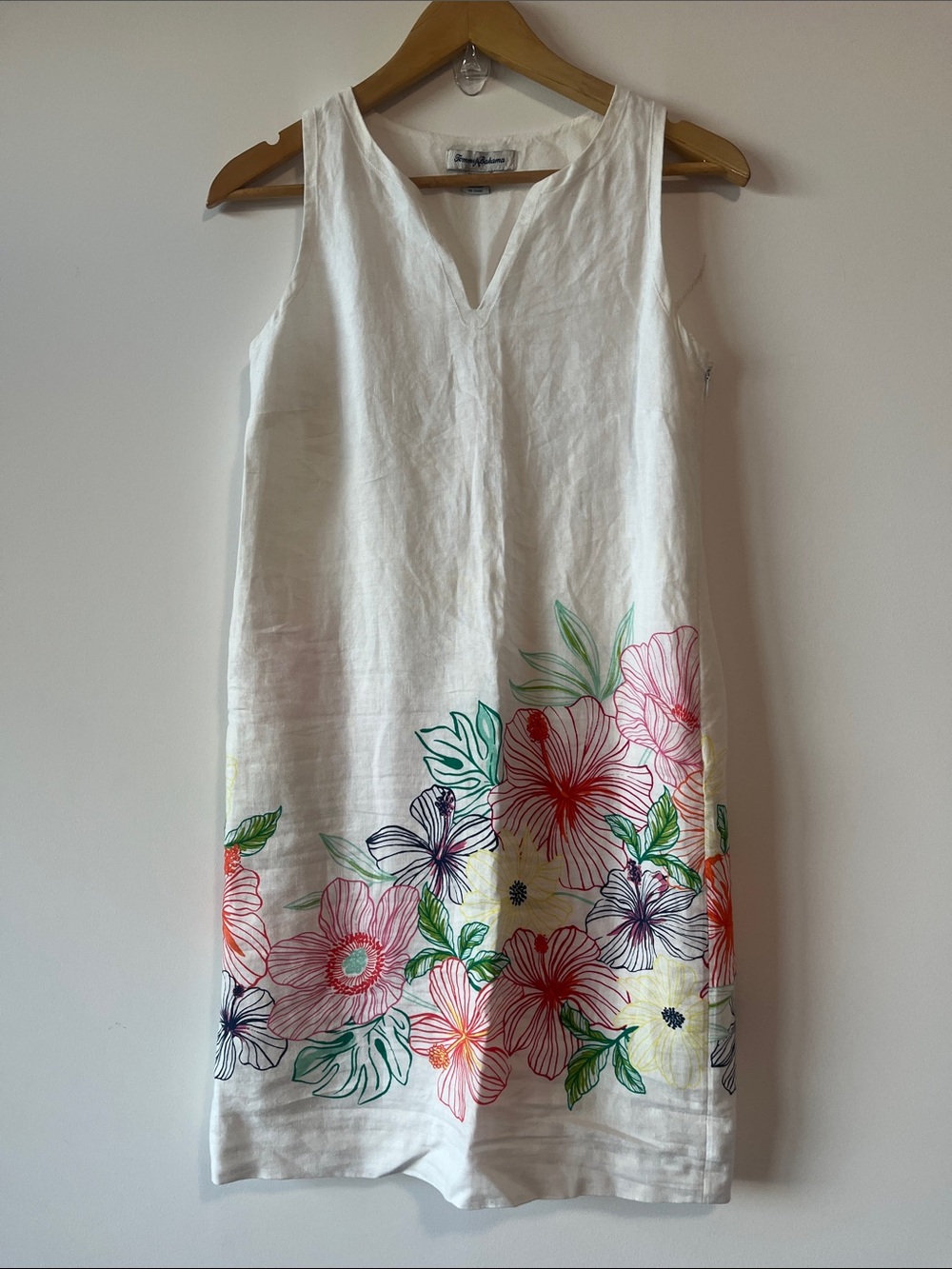 Tommy Bahama White Sleeveless Floral Dress